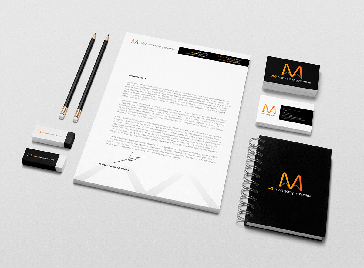 Diseño de Logotipo y Papelería Corporativa para AG Marketing y Medios